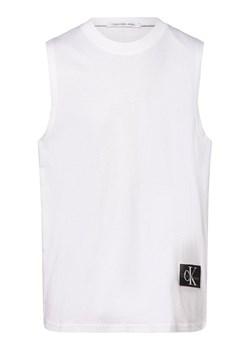 Calvin Klein Jeans Tank top męski Mężczyźni Bawełna biały jednolity ze sklepu vangraaf w kategorii T-shirty męskie - zdjęcie 168794848