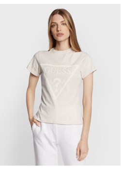 Guess T-Shirt Dianna V2BI06 I3Z14 Beżowy Regular Fit ze sklepu MODIVO w kategorii Bluzki damskie - zdjęcie 168795529