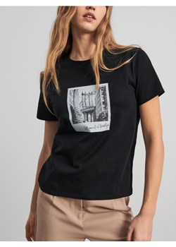 Sinsay - Koszulka z nadrukiem - czarny ze sklepu Sinsay w kategorii Bluzki damskie - zdjęcie 168798468