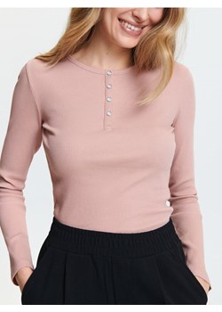 Sinsay - Koszulka z długimi rękawami - różowy ze sklepu Sinsay w kategorii Bluzki damskie - zdjęcie 168798518