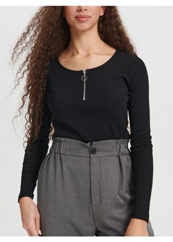 Sinsay - Bluzka z długimi rękawami - czarny ze sklepu Sinsay w kategorii Bluzki damskie - zdjęcie 168798528