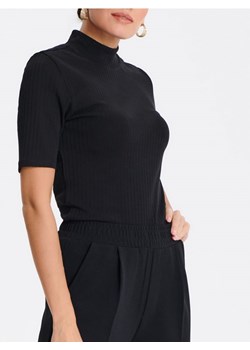 Sinsay - Koszulka ze stójką - czarny ze sklepu Sinsay w kategorii Bluzki damskie - zdjęcie 168798665
