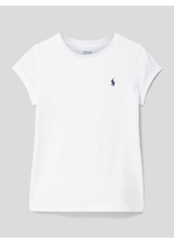 T-shirt z wyhaftowanym logo ze sklepu Peek&Cloppenburg  w kategorii Bluzki dziewczęce - zdjęcie 168808957
