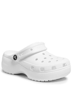 Crocs Klapki Classic Platform Clog W 206750 Biały ze sklepu MODIVO w kategorii Klapki damskie - zdjęcie 168809879