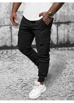 Spodnie męskie chino joggery czarne OZONEE NB/MP0208N ze sklepu ozonee.pl w kategorii Spodnie męskie - zdjęcie 168810869