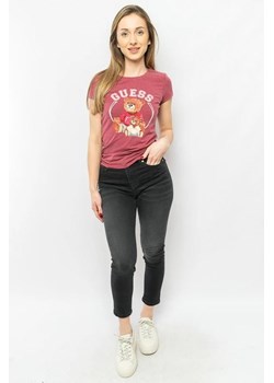 t-shirt damski guess w4ri87 k49a1 f5f5 czerwony ze sklepu Royal Shop w kategorii Bluzki damskie - zdjęcie 168811377
