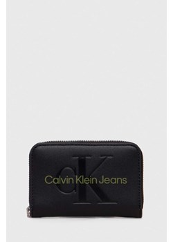 Calvin Klein Jeans portfel damski kolor czarny ze sklepu ANSWEAR.com w kategorii Portfele damskie - zdjęcie 168812627