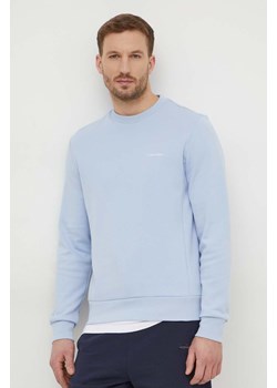 Calvin Klein bluza męska kolor niebieski gładka ze sklepu ANSWEAR.com w kategorii Bluzy męskie - zdjęcie 168812657