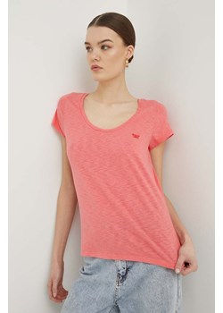 Superdry t-shirt damski kolor różowy ze sklepu ANSWEAR.com w kategorii Bluzki damskie - zdjęcie 168813335