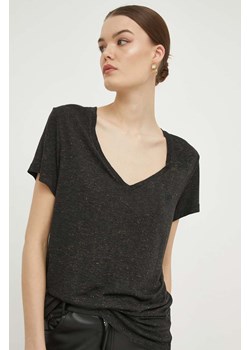 Superdry t-shirt damski kolor czarny ze sklepu ANSWEAR.com w kategorii Bluzki damskie - zdjęcie 168813385