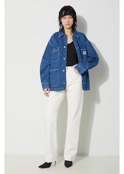 Carhartt WIP kurtka jeansowa OG Michigan Coat damska kolor niebieski przejściowa I031923.106 ze sklepu PRM w kategorii Kurtki damskie - zdjęcie 168814428