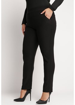 Czarne Spodnie z Gumką w Pasie Viento ze sklepu Born2be Odzież w kategorii Spodnie damskie - zdjęcie 168815397