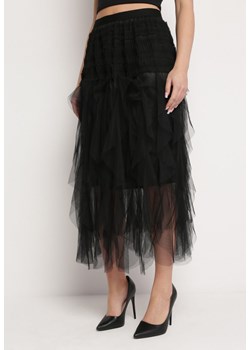 Czarna Spódnica Tiulowa z Gumką w Pasie Eviune ze sklepu Born2be Odzież w kategorii Spódnice - zdjęcie 168816577