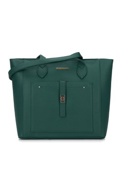 Torebka shopperka klasyczna z kieszenią z przodu zielona ze sklepu WITTCHEN w kategorii Torby Shopper bag - zdjęcie 168818145