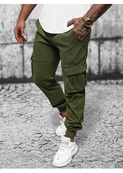 Spodnie męskie chino joggery zielone OZONEE NB/MP0105MVZ ze sklepu ozonee.pl w kategorii Spodnie męskie - zdjęcie 168818155