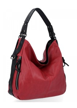 Duża Torebka Damska XL firmy Hernan Czerwona ze sklepu torbs.pl w kategorii Torby Shopper bag - zdjęcie 168820938
