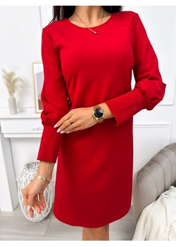 Czerwona Sukienka ze sklepu ModnaKiecka.pl w kategorii Sukienki - zdjęcie 168821486