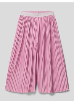 Spodnie materiałowe o kroju regular fit z plisami ze sklepu Peek&Cloppenburg  w kategorii Spodnie dziewczęce - zdjęcie 168822498