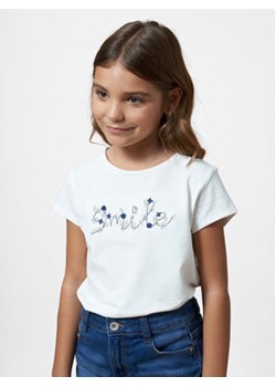 Mayoral T-Shirt 854 Écru Regular Fit ze sklepu MODIVO w kategorii Bluzki dziewczęce - zdjęcie 168826965