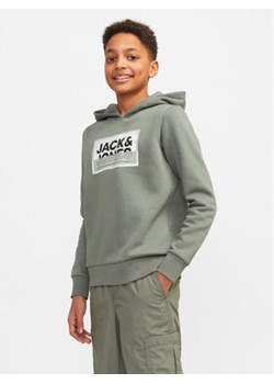Jack&Jones Junior Bluza Logan 12254120 Zielony Standard Fit ze sklepu MODIVO w kategorii Bluzy chłopięce - zdjęcie 168827196
