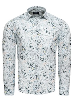 Koszula męska slim wzór w kwiaty Recea ze sklepu Recea.pl w kategorii Koszule męskie - zdjęcie 168830325