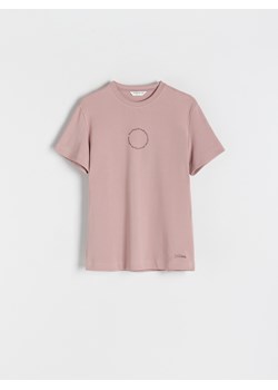 Reserved - T-shirt regular z nadrukiem - beżowy ze sklepu Reserved w kategorii T-shirty męskie - zdjęcie 168835856