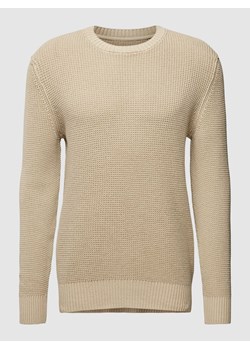 Sweter z dzianiny z prążkowanymi wykończeniami ze sklepu Peek&Cloppenburg  w kategorii Swetry męskie - zdjęcie 168836358