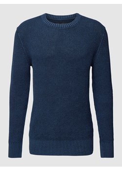 Sweter z dzianiny z detalem z logo ze sklepu Peek&Cloppenburg  w kategorii Swetry męskie - zdjęcie 168836727