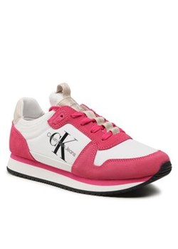Calvin Klein Jeans Sneakersy Runner Sock Laceup Ny YW0YW00840 Różowy ze sklepu MODIVO w kategorii Buty sportowe damskie - zdjęcie 168838945