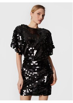 ROTATE Sukienka koktajlowa Big Sequins RT2246 Czarny Slim Fit ze sklepu MODIVO w kategorii Sukienki - zdjęcie 168840226