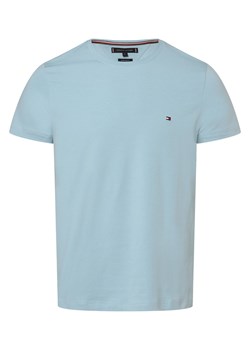 Tommy Hilfiger T-shirt męski Mężczyźni Dżersej jasnoniebieski jednolity ze sklepu vangraaf w kategorii T-shirty męskie - zdjęcie 168840649