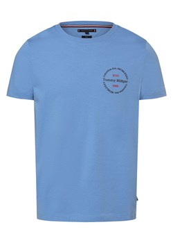 Tommy Hilfiger Koszulka męska Mężczyźni Bawełna niebieski jednolity ze sklepu vangraaf w kategorii T-shirty męskie - zdjęcie 168840655