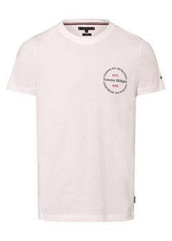 Tommy Hilfiger Koszulka męska Mężczyźni Bawełna biały jednolity ze sklepu vangraaf w kategorii T-shirty męskie - zdjęcie 168840659