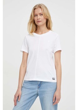 G-Star Raw t-shirt bawełniany damski kolor biały ze sklepu ANSWEAR.com w kategorii Bluzki damskie - zdjęcie 168841529