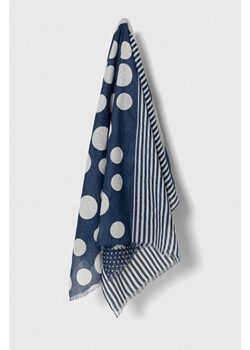 Silvian Heach szal bawełniany kolor niebieski wzorzysty ze sklepu ANSWEAR.com w kategorii Szaliki i chusty damskie - zdjęcie 168841666
