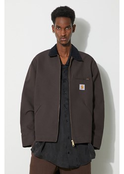 Carhartt WIP kurtka jeansowa Detroit Jacket męska kolor brązowy przejściowa I032940.1YL01 ze sklepu PRM w kategorii Kurtki męskie - zdjęcie 168847649
