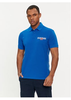 Napapijri Polo E-Aylmer NP0A4HTN Niebieski Regular Fit ze sklepu MODIVO w kategorii T-shirty męskie - zdjęcie 168854666