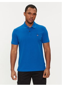 Napapijri Polo Elbas NP0A4GDL Niebieski Regular Fit ze sklepu MODIVO w kategorii T-shirty męskie - zdjęcie 168854866