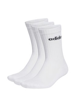adidas Skarpety wysokie unisex Linear Crew Cushioned Socks 3 Pairs HT3455 Biały ze sklepu MODIVO w kategorii Skarpetki damskie - zdjęcie 168857058