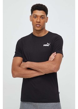 Puma t-shirt bawełniany kolor czarny 586668 ze sklepu ANSWEAR.com w kategorii T-shirty męskie - zdjęcie 168857588