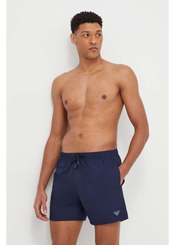 Emporio Armani Underwear szorty kąpielowe kolor granatowy 211740 4R420 ze sklepu ANSWEAR.com w kategorii Kąpielówki - zdjęcie 168857648