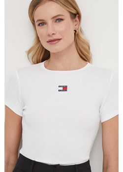 Tommy Jeans t-shirt damski kolor biały DW0DW17881 ze sklepu ANSWEAR.com w kategorii Bluzki damskie - zdjęcie 168857995