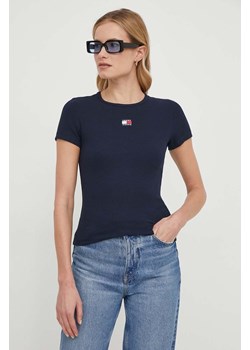 Tommy Jeans t-shirt damski kolor granatowy ze sklepu ANSWEAR.com w kategorii Bluzki damskie - zdjęcie 168858008
