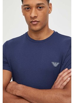 Emporio Armani Underwear t-shirt bawełniany męski kolor granatowy gładki 211818 4R463 ze sklepu ANSWEAR.com w kategorii T-shirty męskie - zdjęcie 168858137