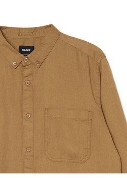 Cropp - Musztardowa bawełniana koszula - beżowy ze sklepu Cropp w kategorii Koszule męskie - zdjęcie 168858348