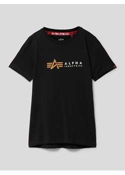 T-shirt z nadrukiem z logo model ‘Label’ ze sklepu Peek&Cloppenburg  w kategorii T-shirty chłopięce - zdjęcie 168859485
