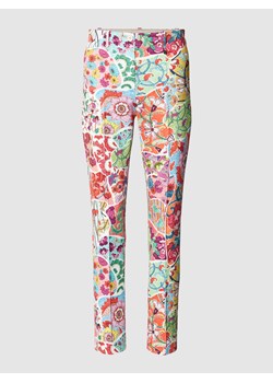 Spodnie materiałowe o kroju slim fit ze wzorem paisley ze sklepu Peek&Cloppenburg  w kategorii Spodnie damskie - zdjęcie 168860309