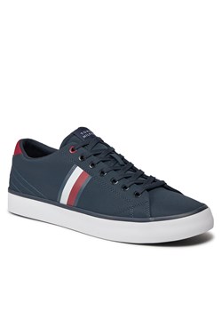 Sneakersy Tommy Hilfiger Th Hi Vulc Low Stripes Mesh FM0FM04946 Desert Sky DW5 ze sklepu eobuwie.pl w kategorii Trampki męskie - zdjęcie 168860398