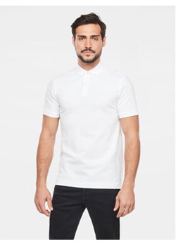 G-Star Raw Polo Dunda D11595-5864 Biały Regular Fit ze sklepu MODIVO w kategorii T-shirty męskie - zdjęcie 168927615