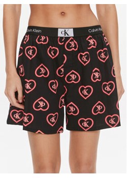 Calvin Klein Underwear Szorty piżamowe 000QS7074E Czarny Relaxed Fit ze sklepu MODIVO w kategorii Piżamy damskie - zdjęcie 168927617